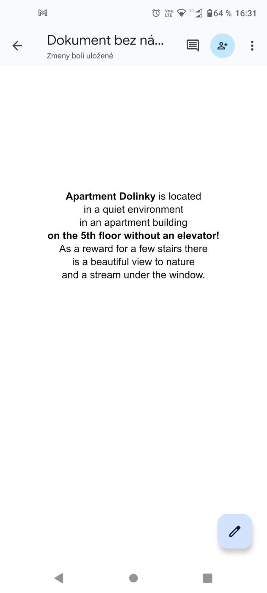 Apartman Dolinky Vyhne Exterior foto
